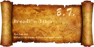 Brezán Tibor névjegykártya
